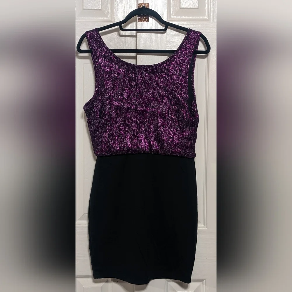 Forever 21 Dress Black and Purple  Cocktail Dress - Picture 3 of 7
